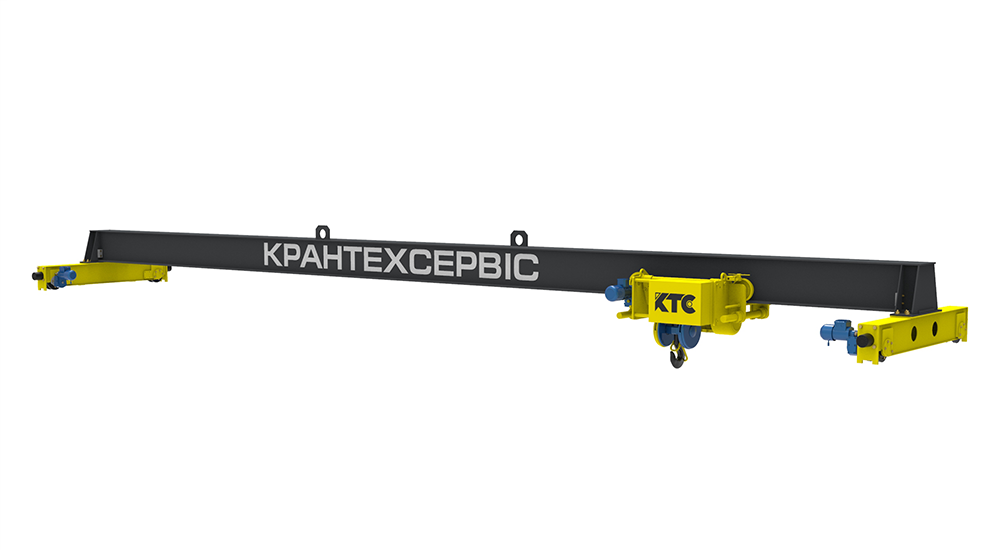 Overhead single-girder support bridge crane
